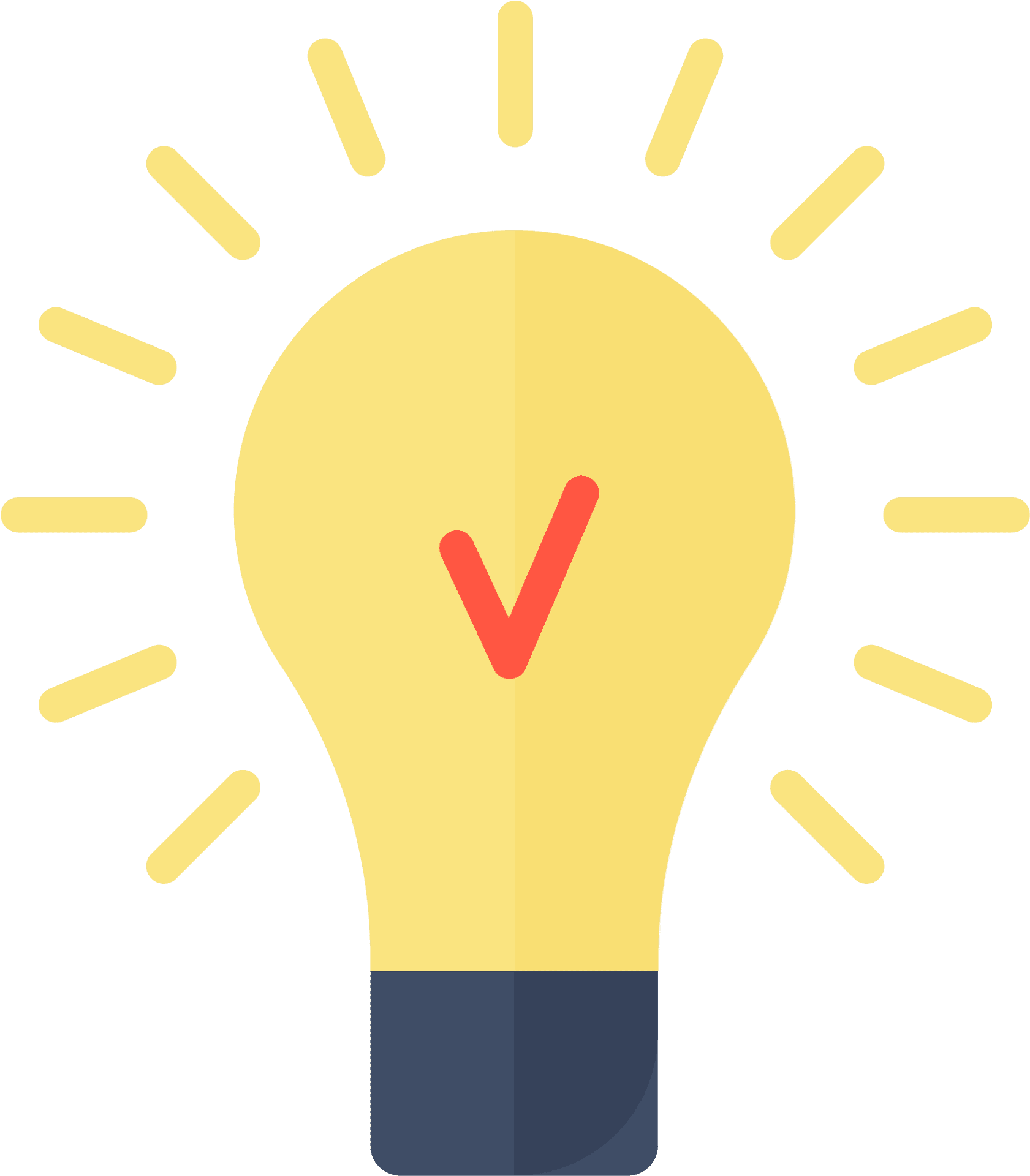 Illuminated Lightbulb Idea Concept PNG