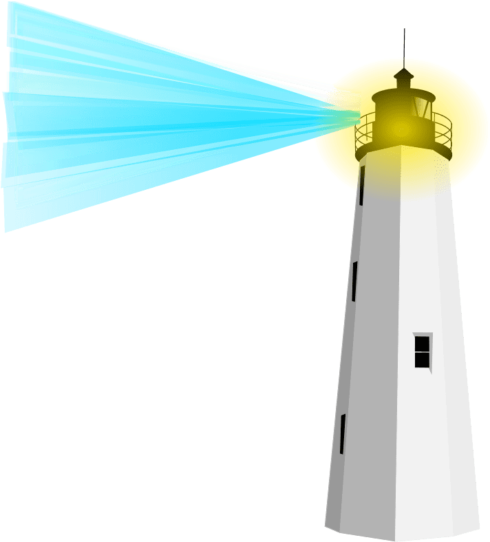 Illuminated Lighthouse Graphic PNG
