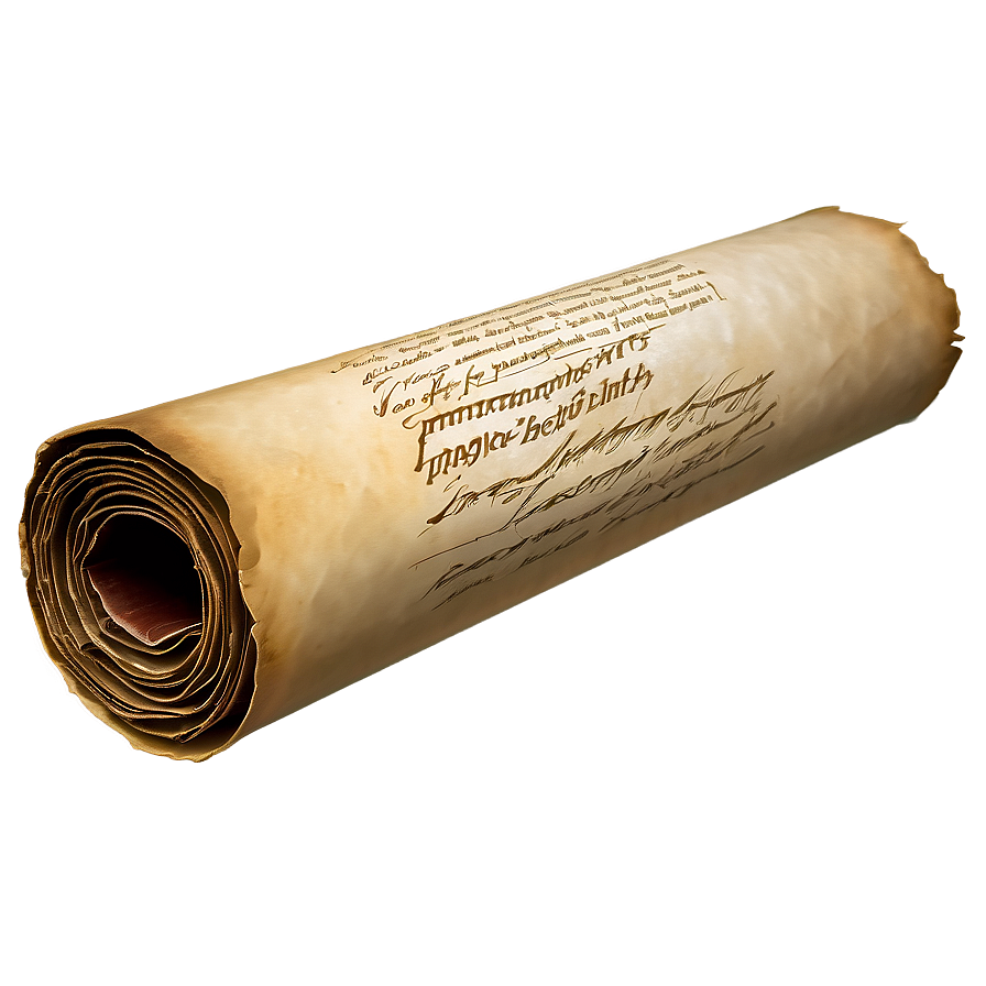 Illuminated Manuscript Scroll Png 06262024 PNG