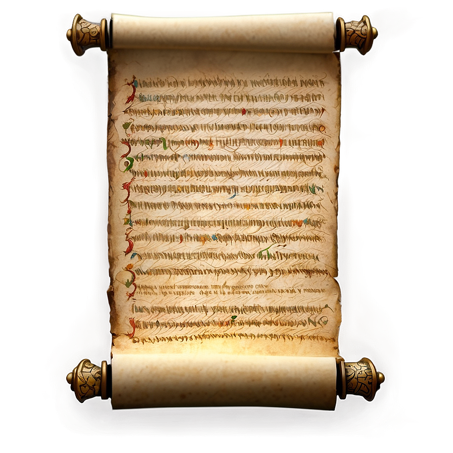 Illuminated Manuscript Scroll Png Dyk93 PNG