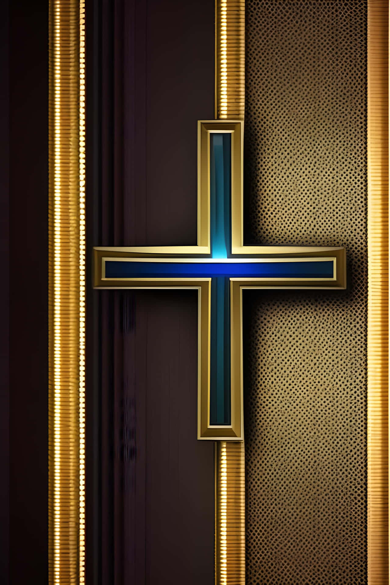 Illuminated Orthodox Cross Wallpaper