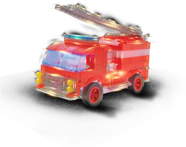 Illuminated Red Fire Truck Toy PNG