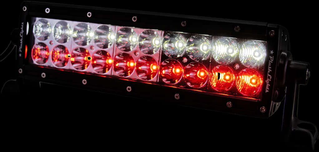 Illuminated Red L E D Light Bar PNG