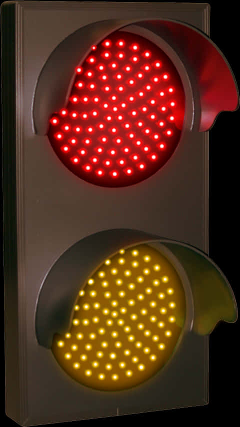 Illuminated Red Light Traffic Signal PNG