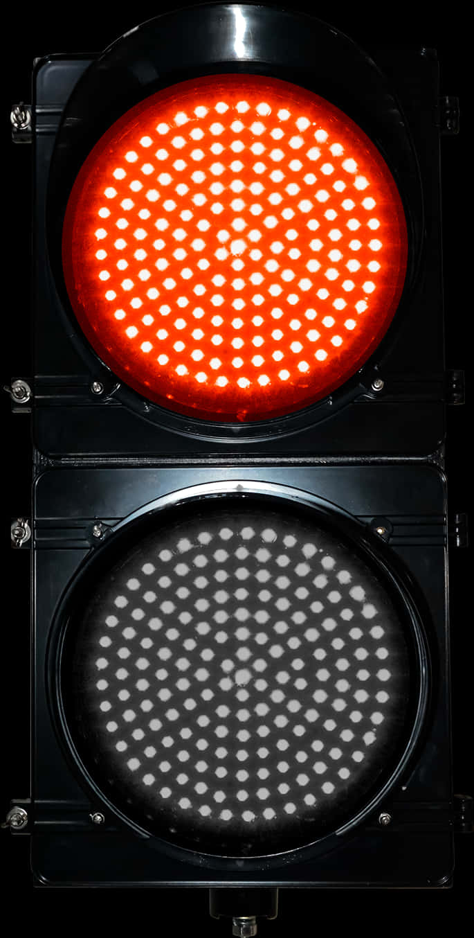Illuminated Red Traffic Light PNG