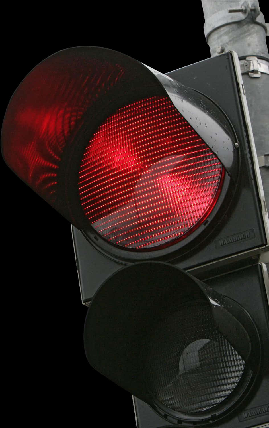 Illuminated Red Traffic Lightat Night.jpg PNG