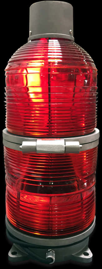 Illuminated Red Warning Light PNG