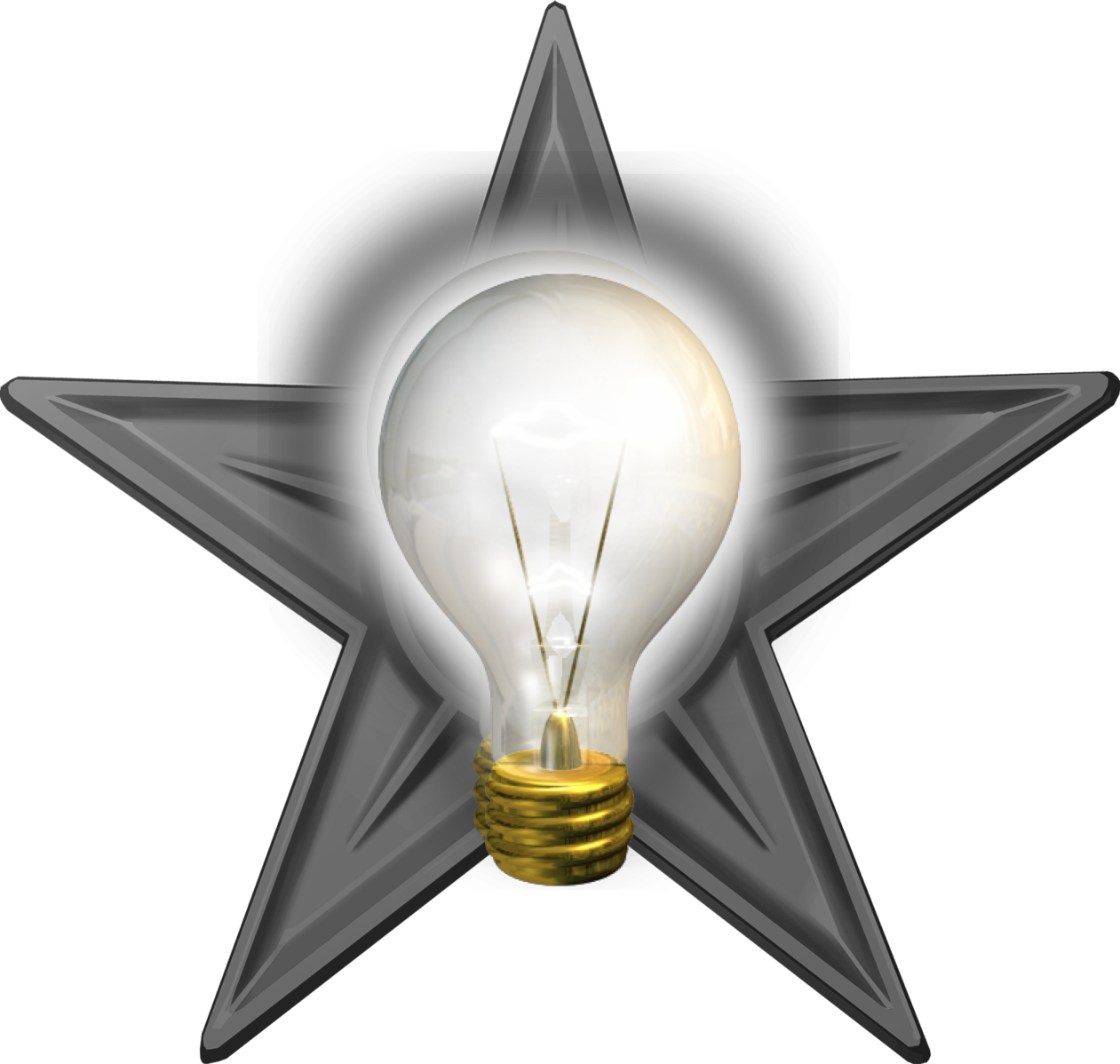 Illuminated Star Idea Concept PNG