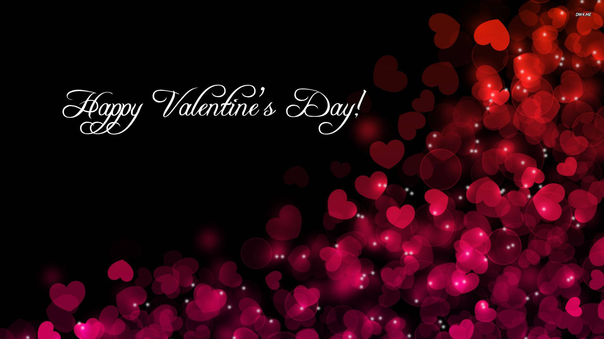 Illuminated Valentine's Hearts Desktop Wallpaper