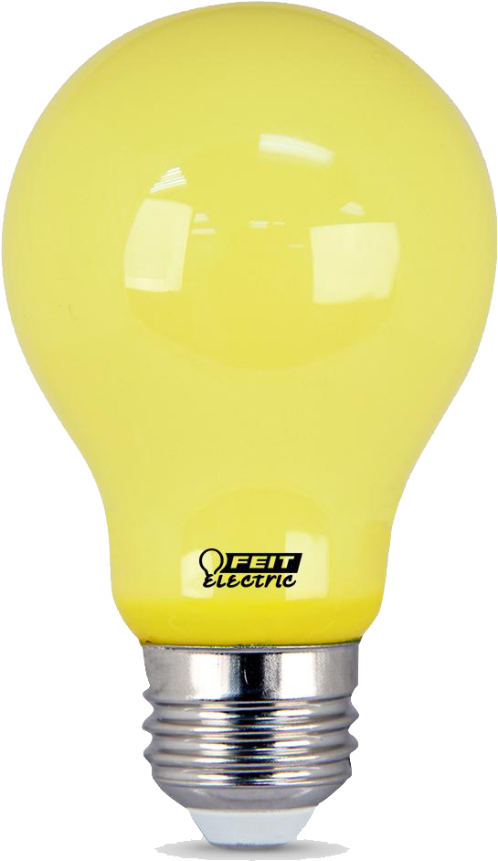 Illuminated Yellow Light Bulb Idea PNG