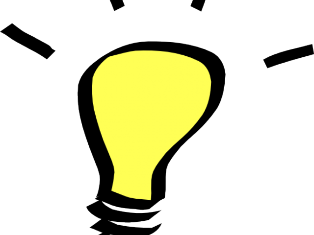 Illuminated Yellow Light Bulb Idea Graphic PNG