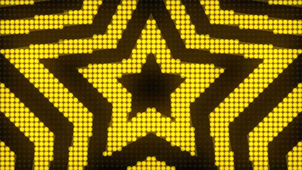 Illuminated Yellow Star Pattern Wallpaper