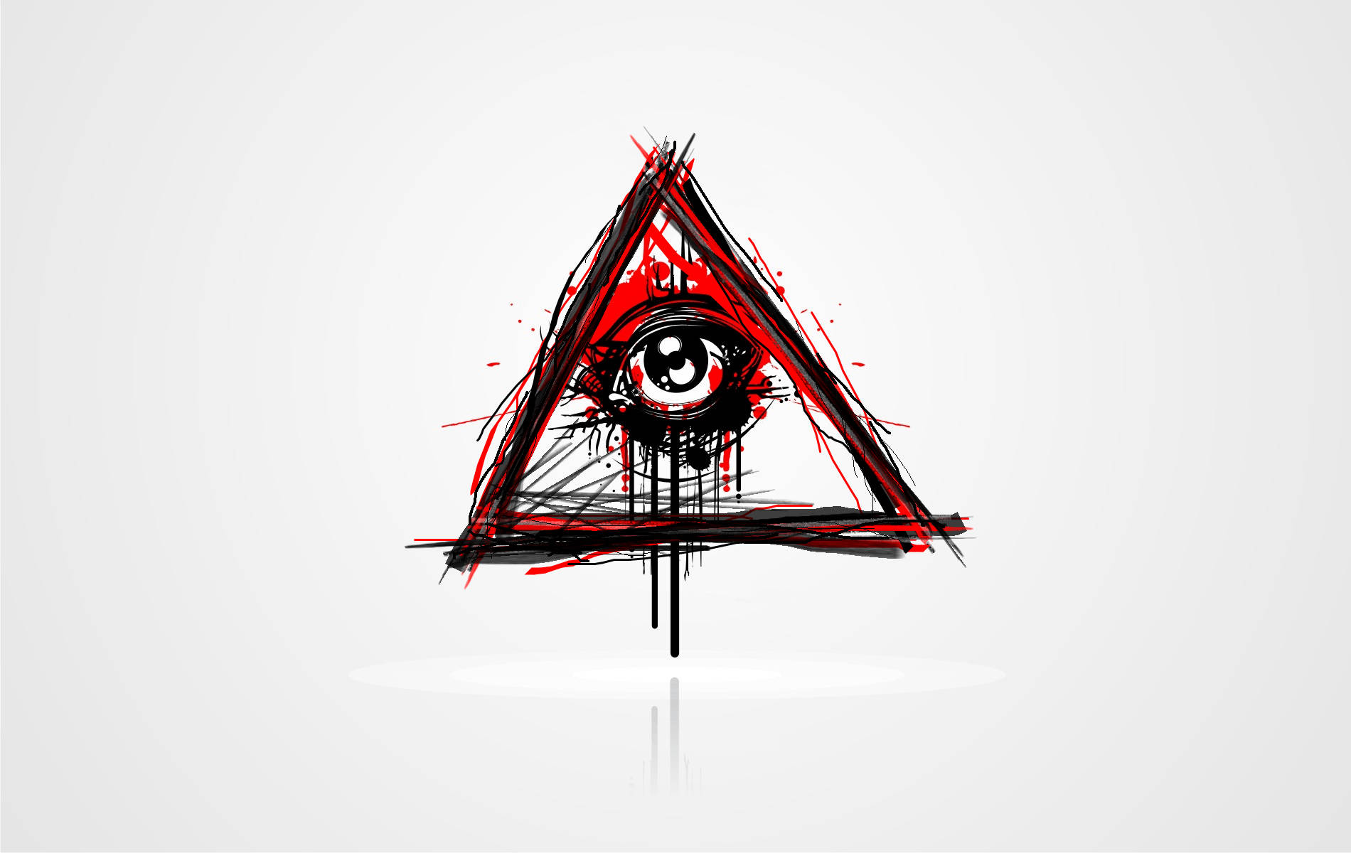 Illuminati Blood And Eye Triangle Wallpaper