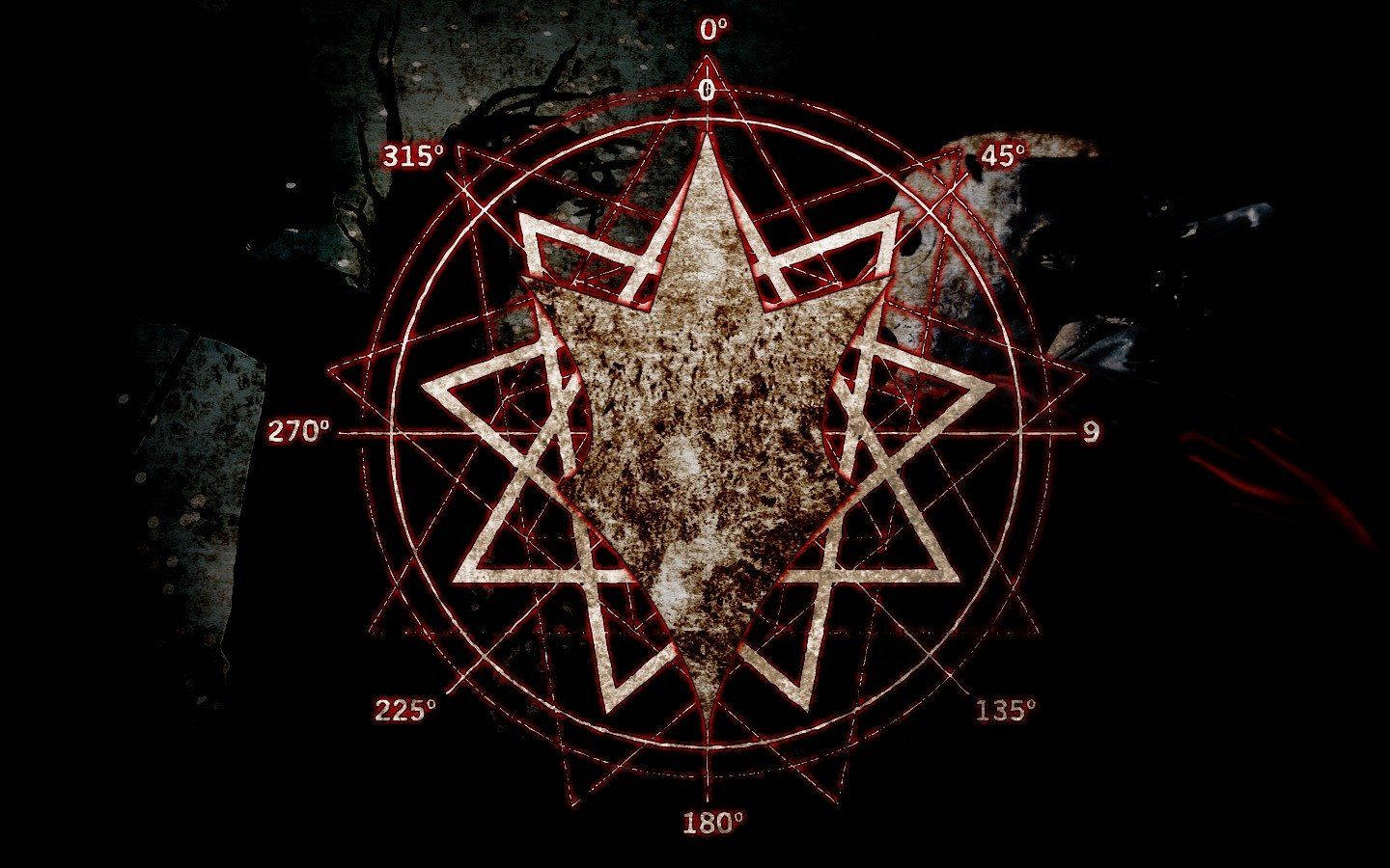 Illuminati mørke stjernen cirkel tapet Wallpaper