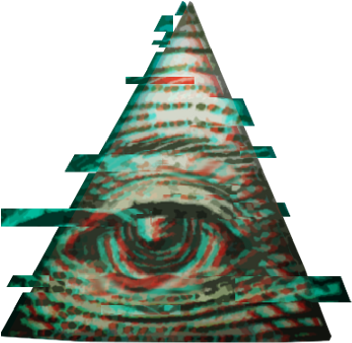Illuminati Eye Pyramid Distorted PNG