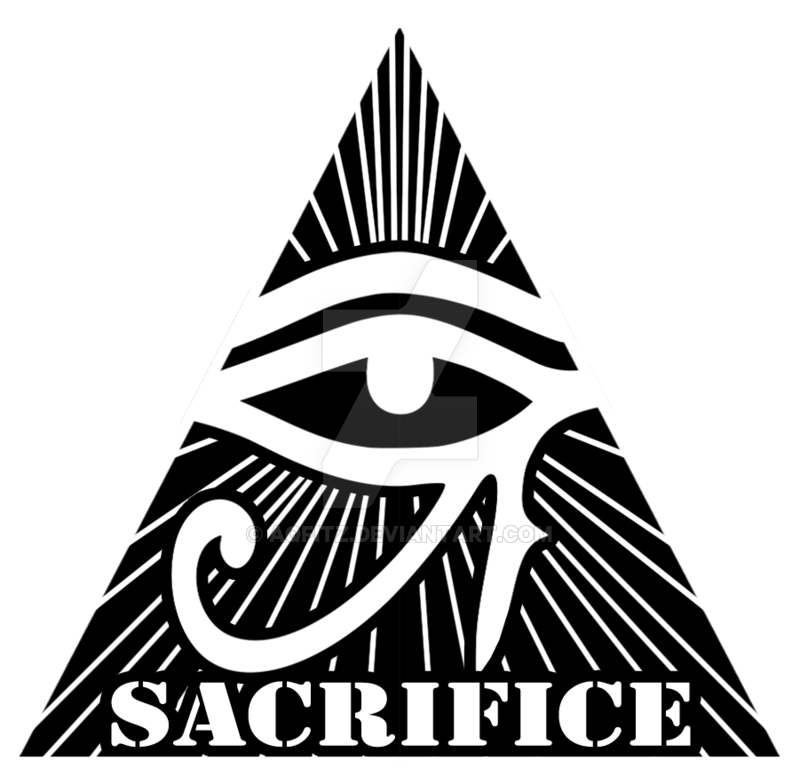 Illuminati Eyeand Pyramid Sacrifice PNG