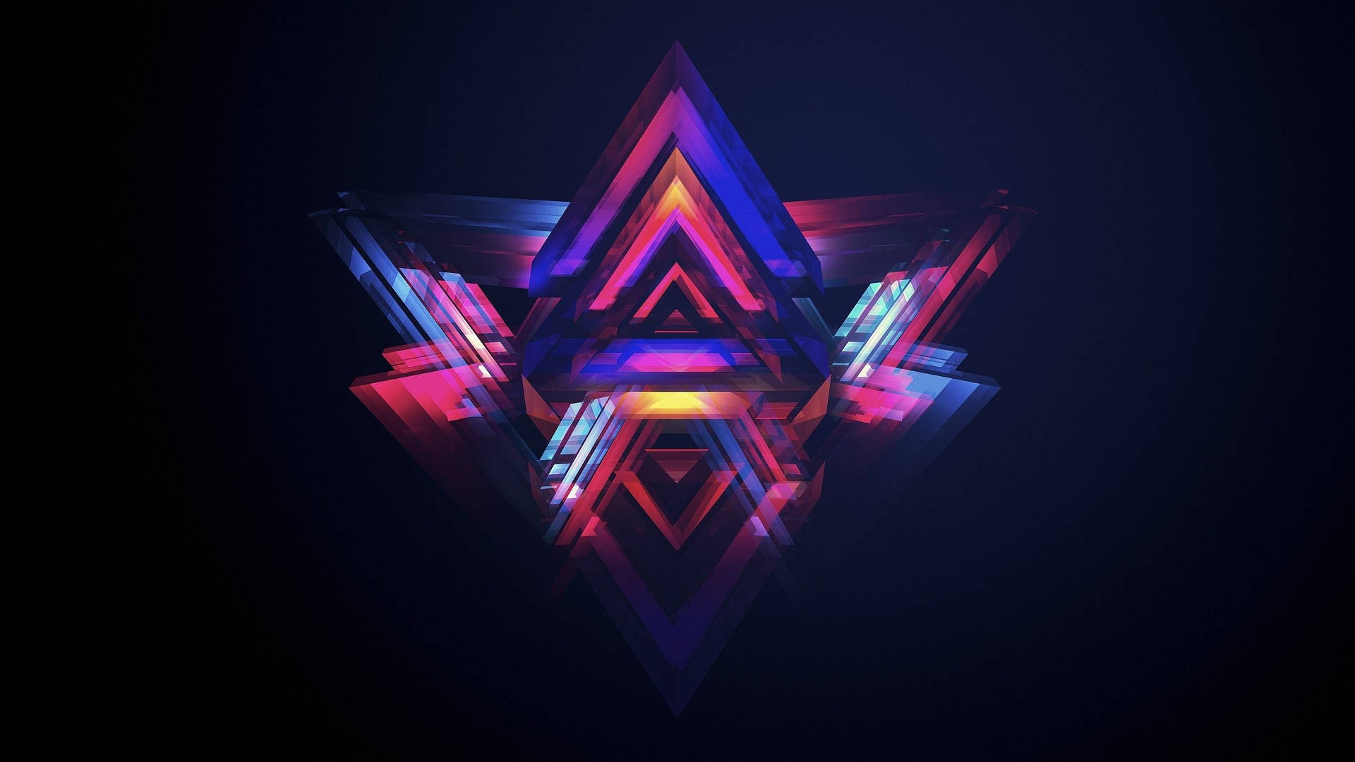 Illuminati Glowing Triangles Wallpaper
