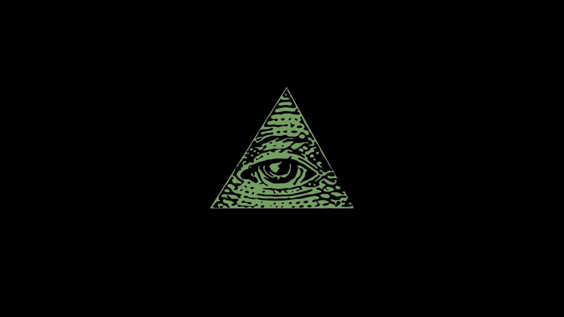 Illuminati Green Triangle Wallpaper