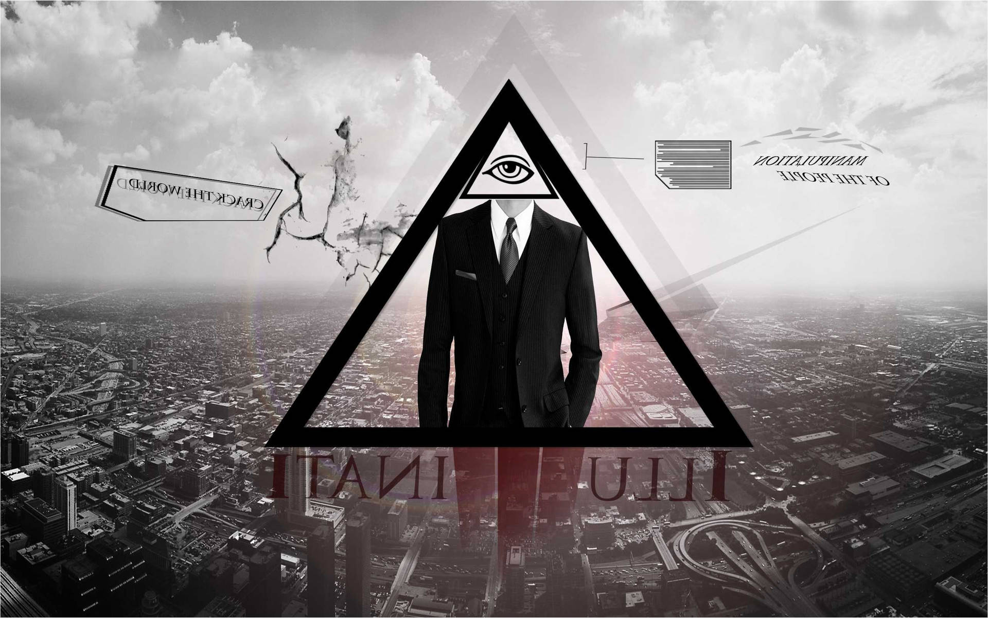 Illuminati Man In Triangle Wallpaper