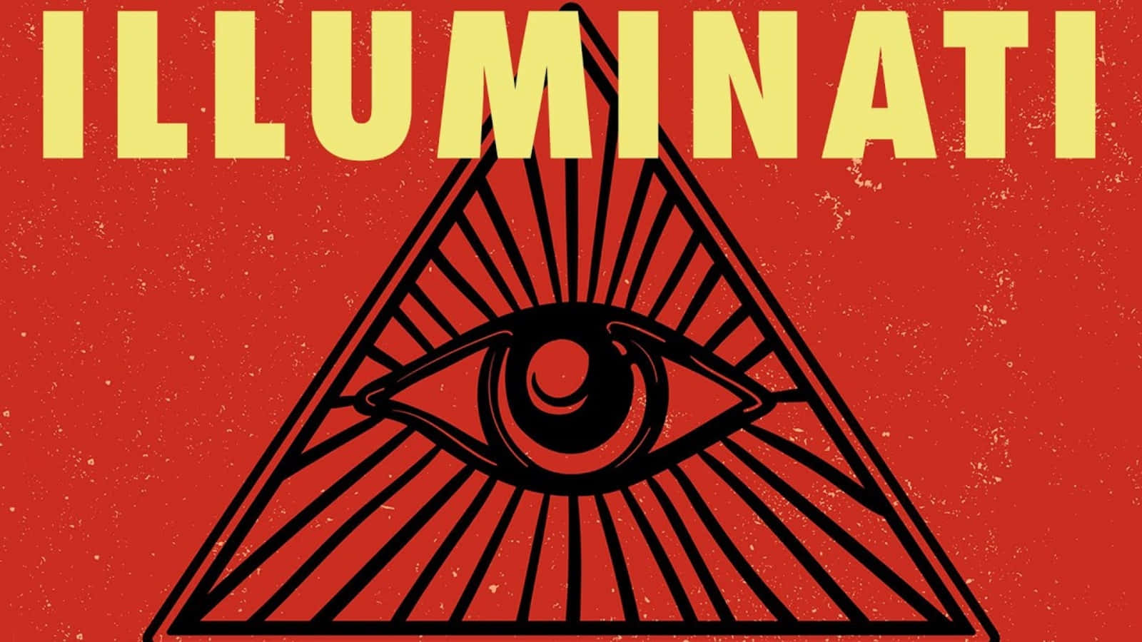 Illuminatiun Poster Rosso E Bianco Con Un Occhio