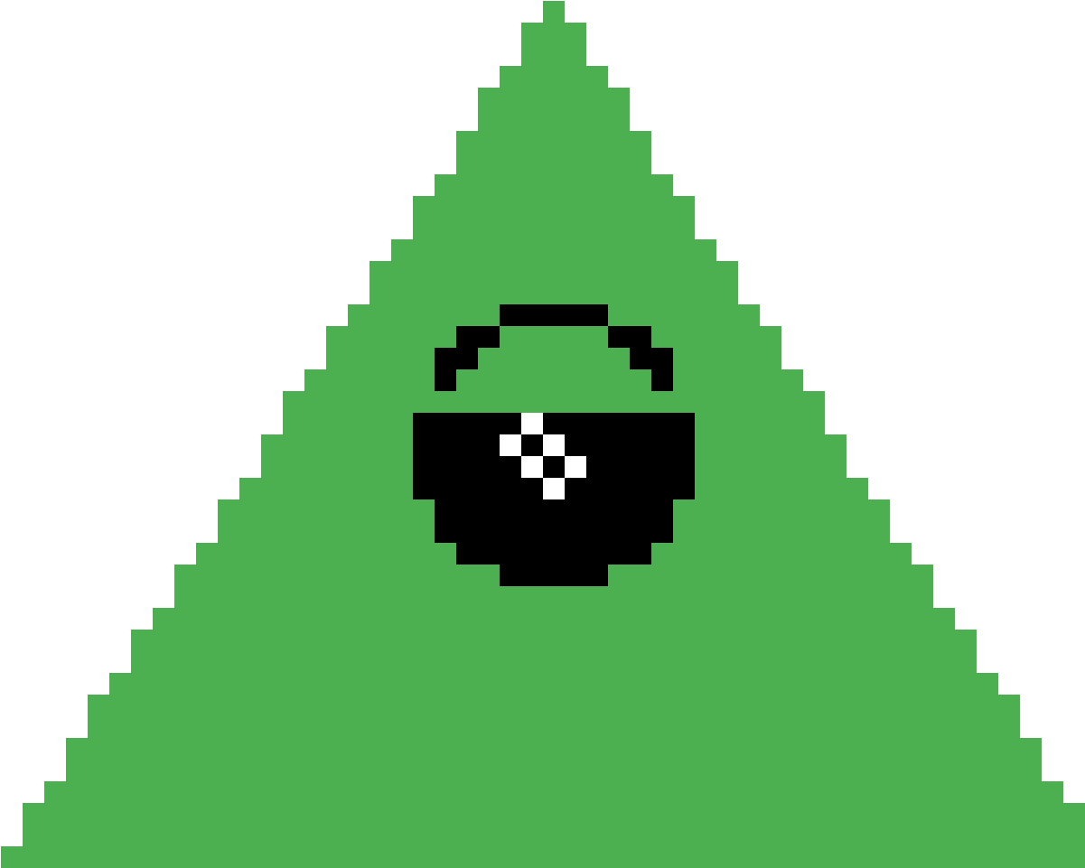 Illuminati Pixel Art Eye Pyramid PNG