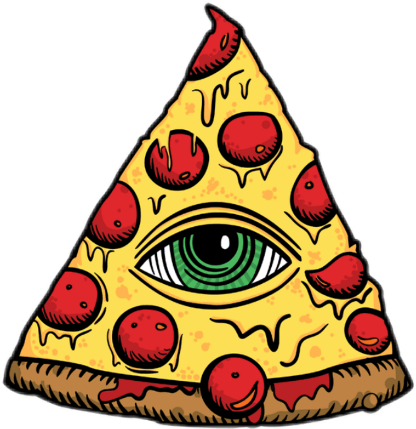 Illuminati Pizza Eye Art PNG