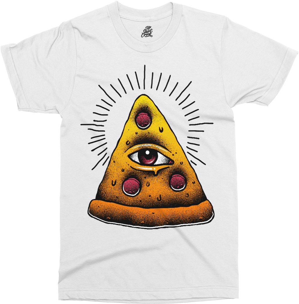 Illuminati Pizza Tshirt Design PNG