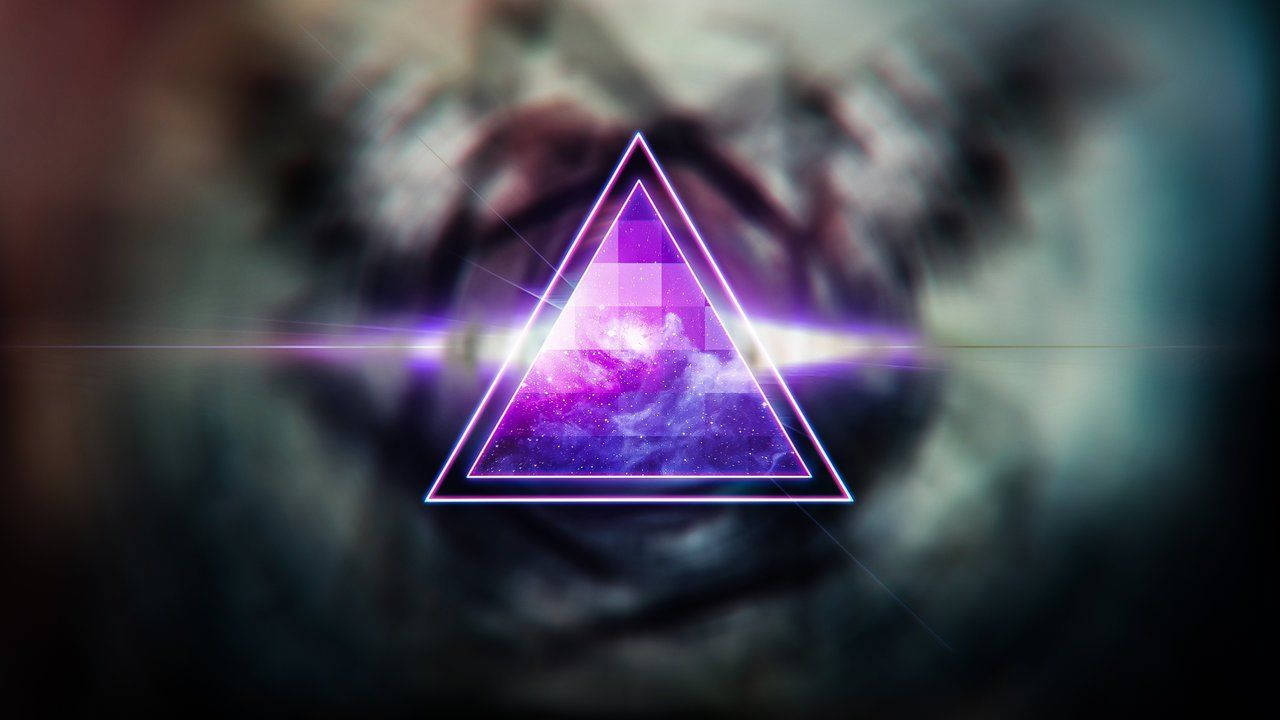 Illuminati Purple Triangle Wallpaper