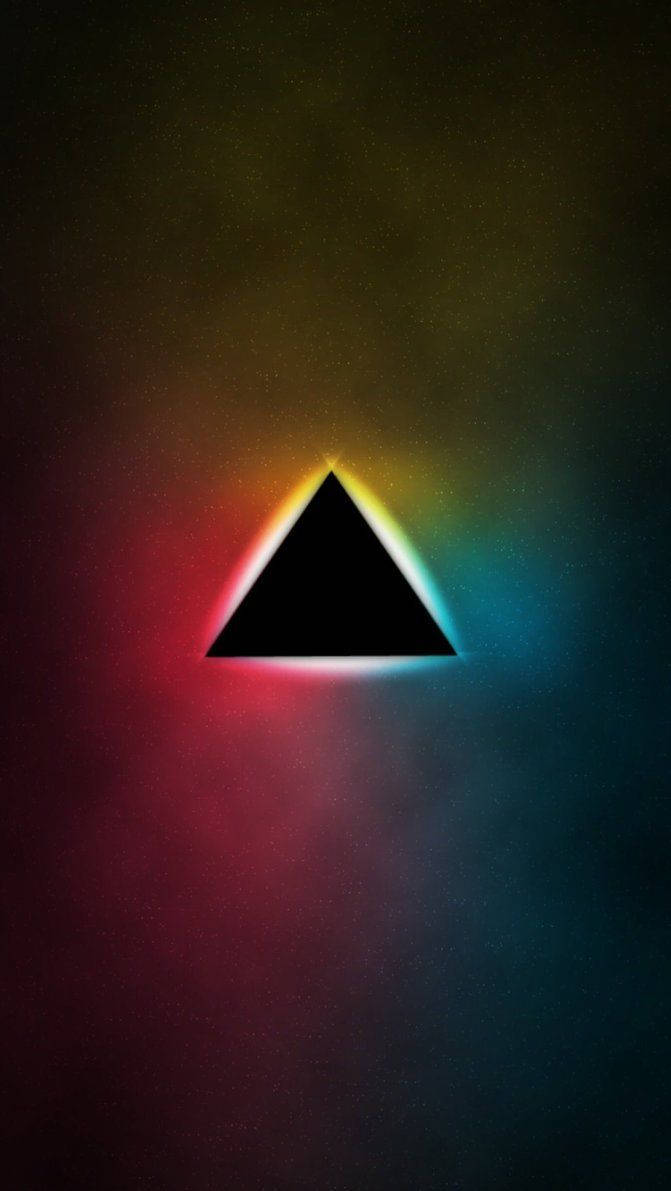 Illuminated Triad: A Colorful Spin on the Illuminati Symbol Wallpaper