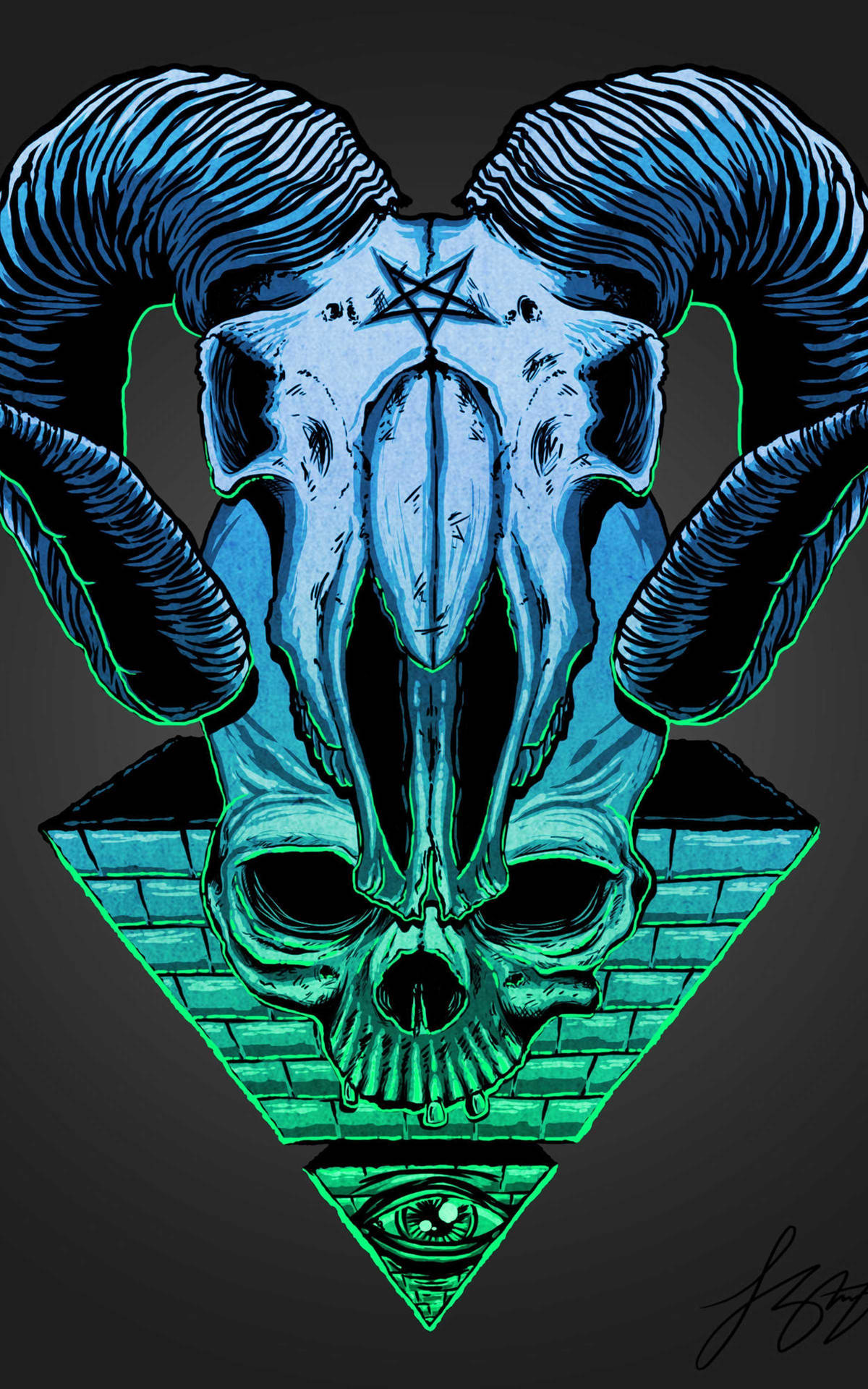 Illuminati Skull Symbol Wallpaper