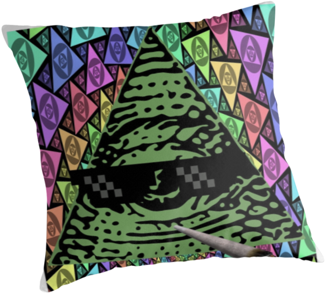 Illuminati Themed Pillow Design PNG