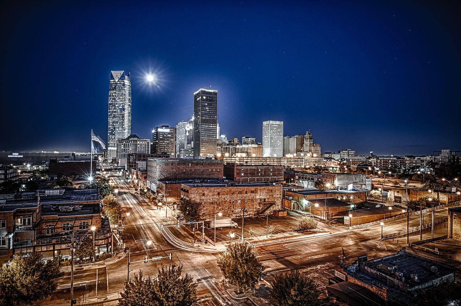 Illuminating Iconic Oklahoma Cityscape