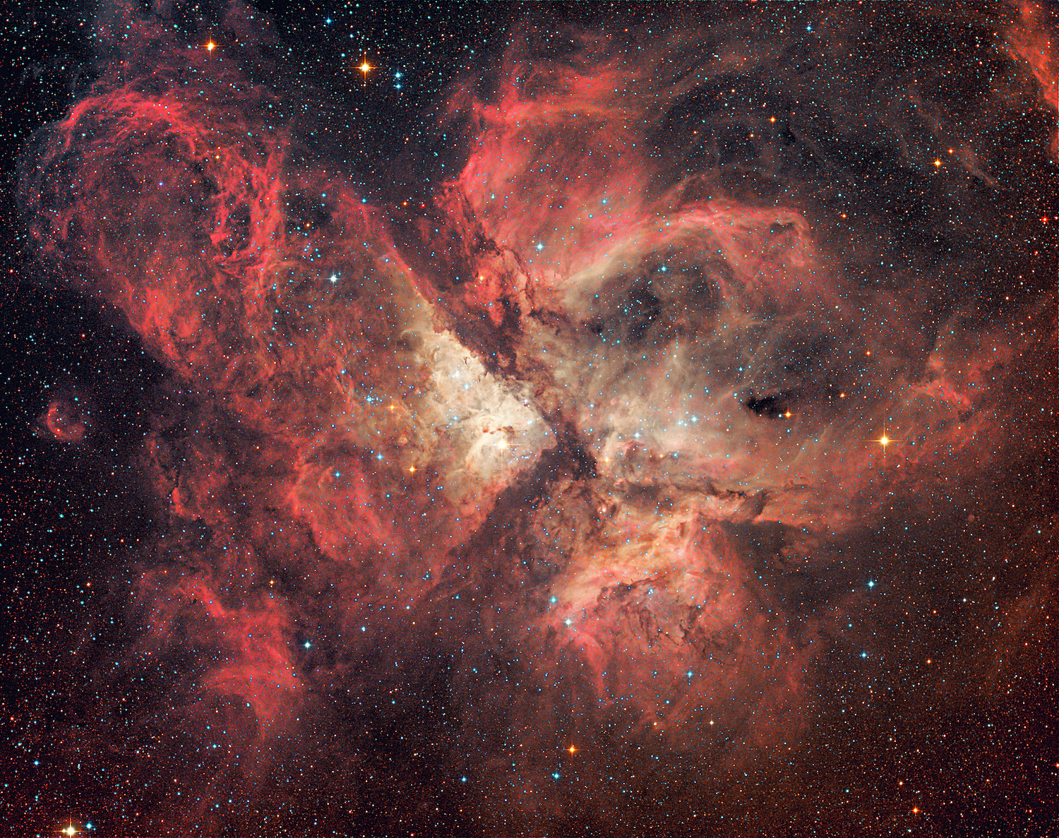 Illuminating Nebula In Night Sky