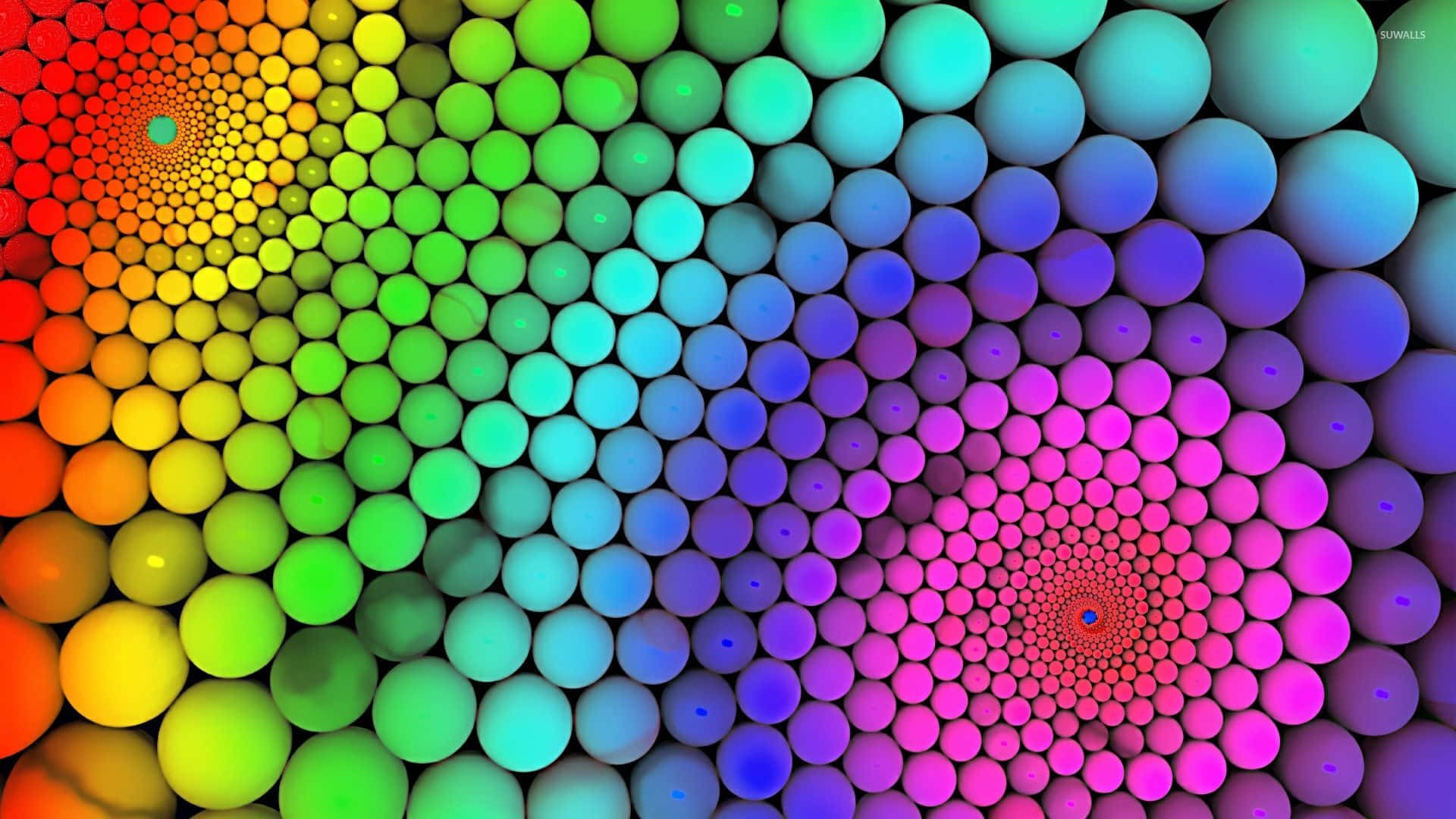 A vibrant and mesmerizing illusion of colors and patterns