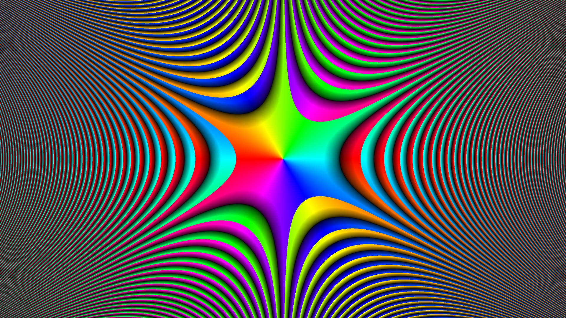 Illusion farver og stjernefyldte mønstre Wallpaper