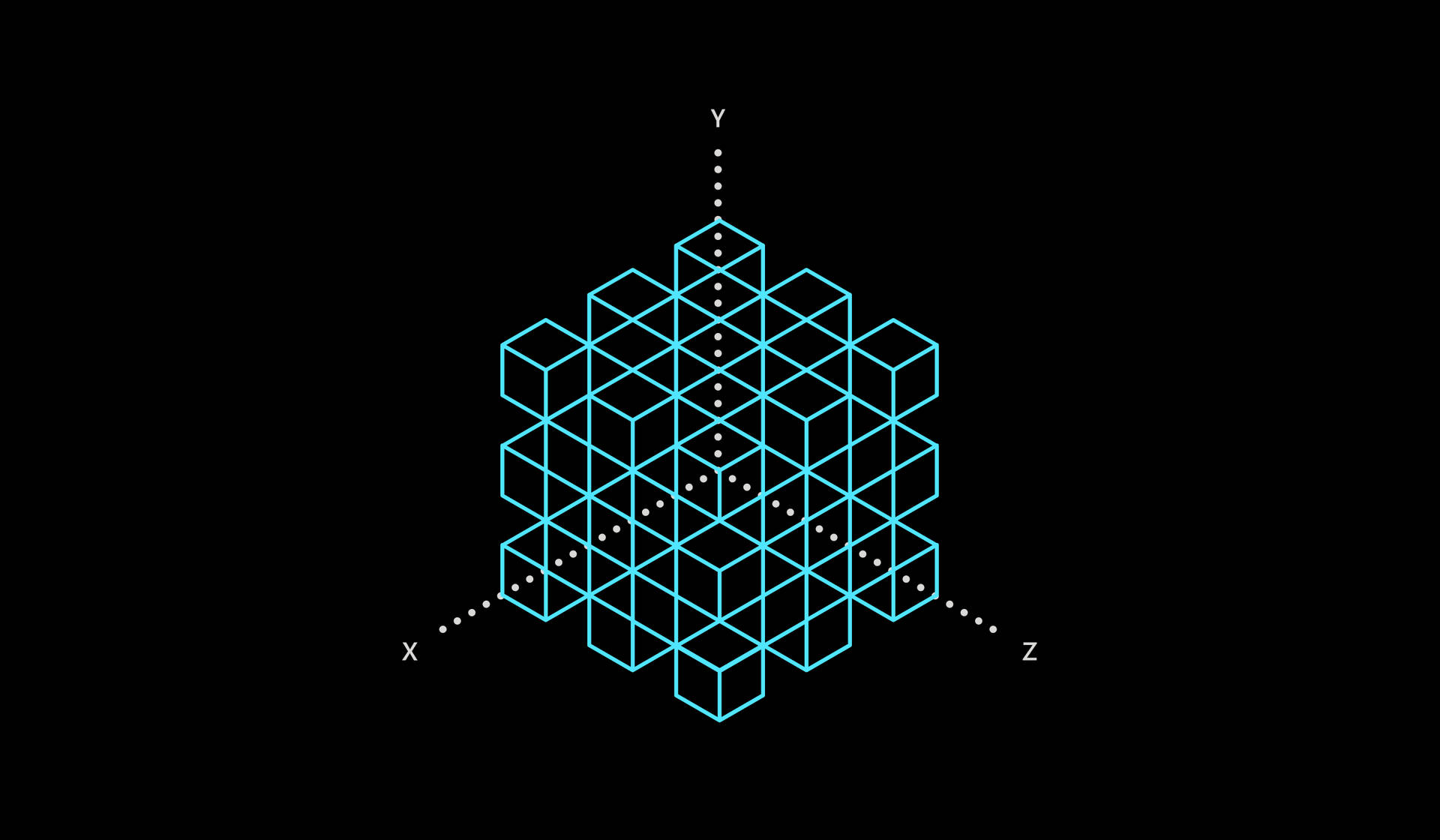 Illusion Cubes With Lines Wallpaper