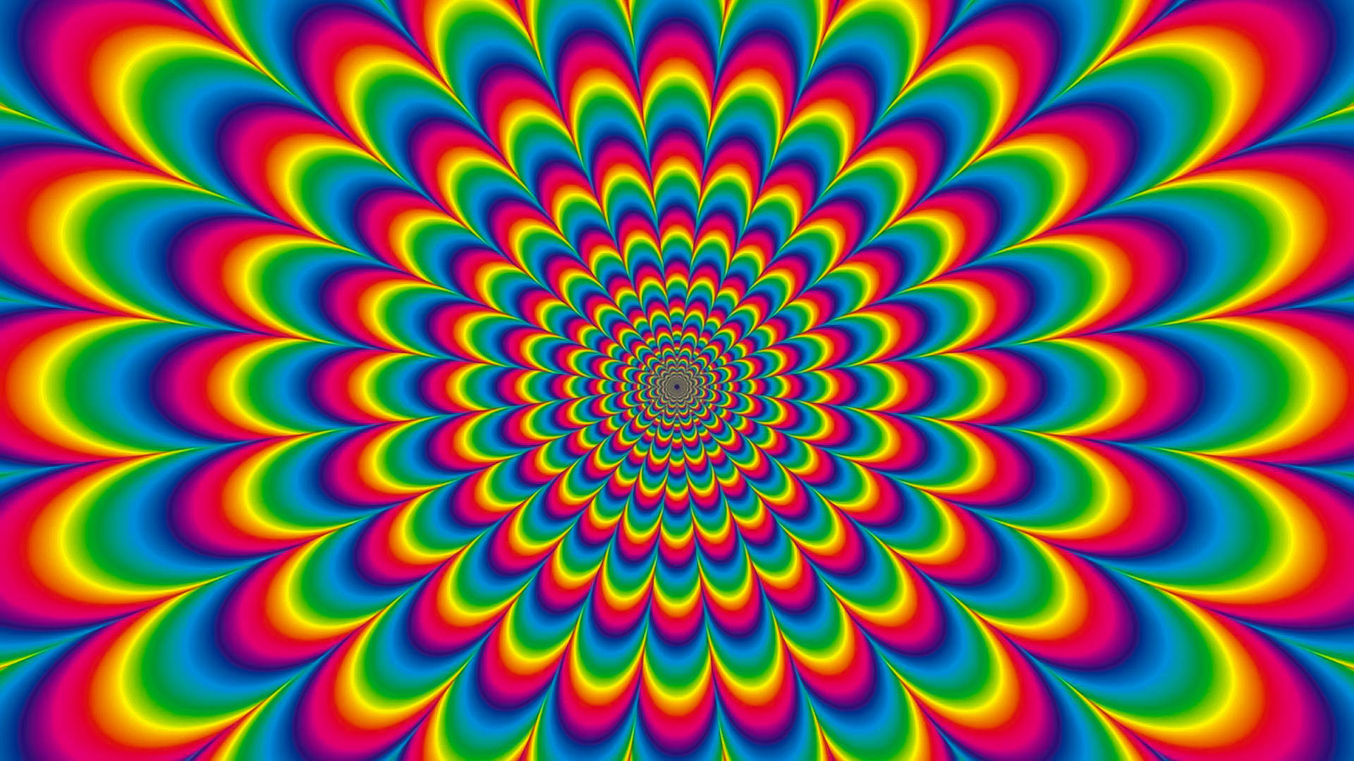 Illusion Farverig Psykedelisk Wallpaper
