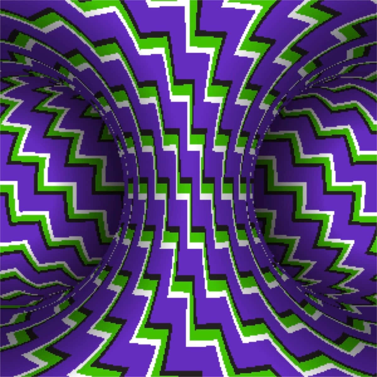 A Purple And Green Zig Zag Pattern