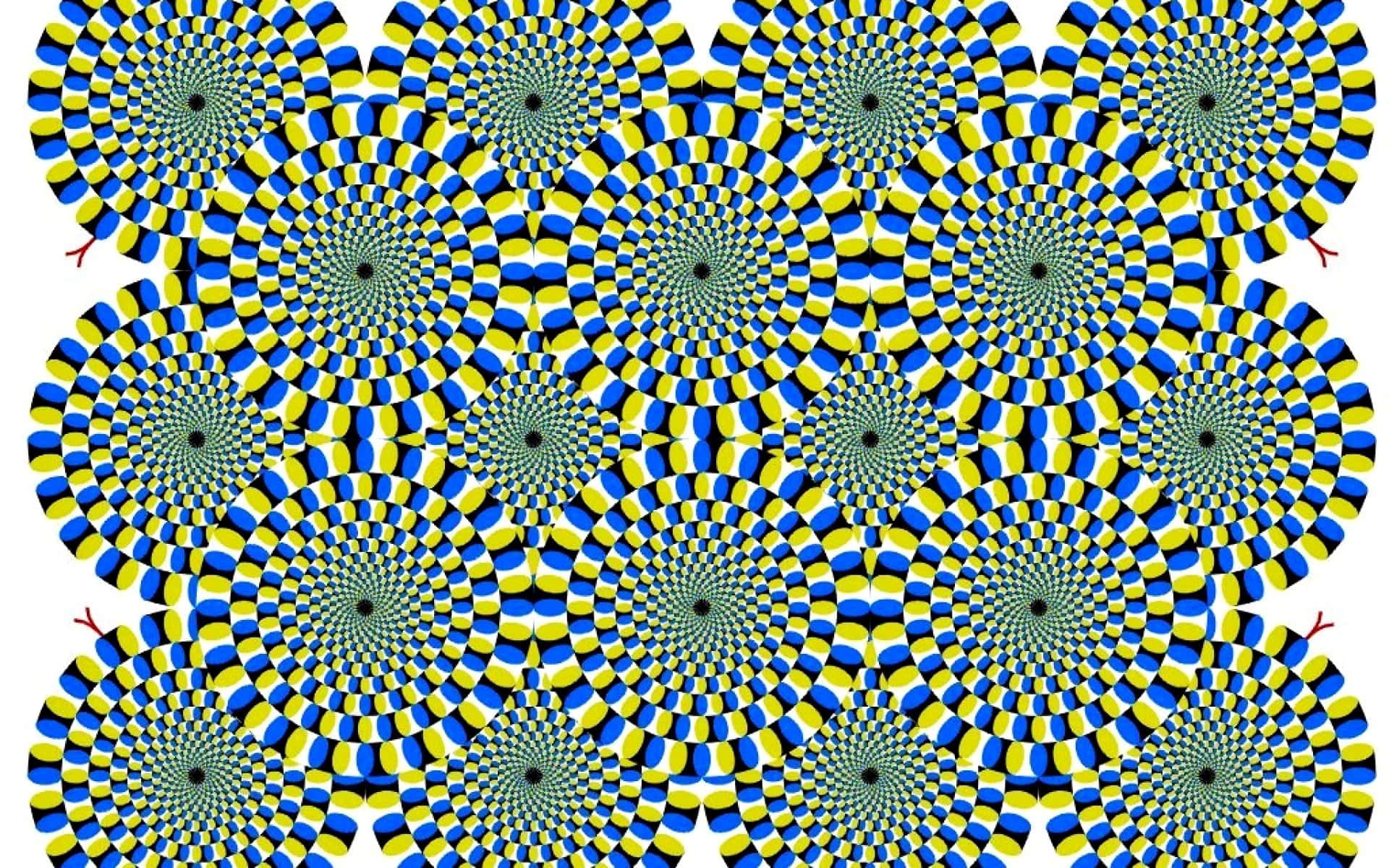 A Blue And Yellow Spiral Pattern With A Blue And Yellow Background