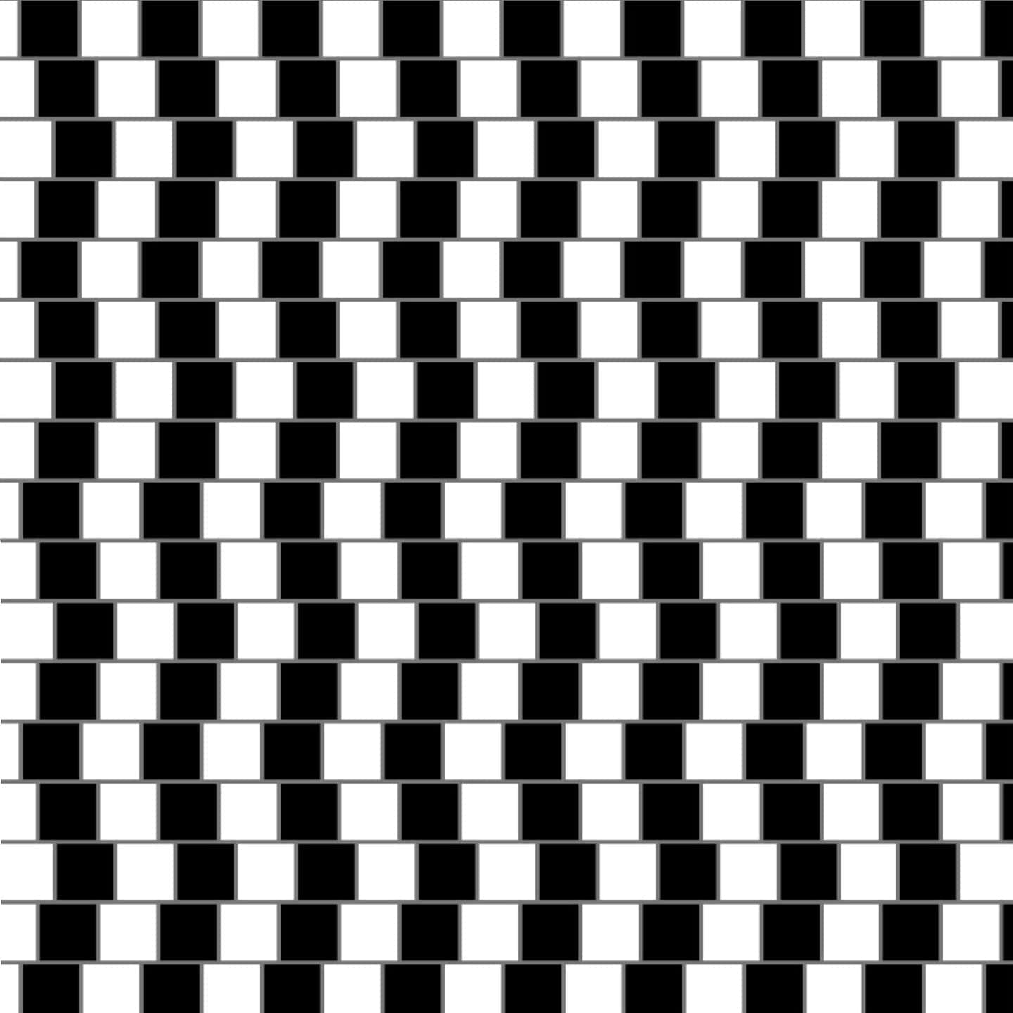 A Black And White Illusion With A Square Pattern