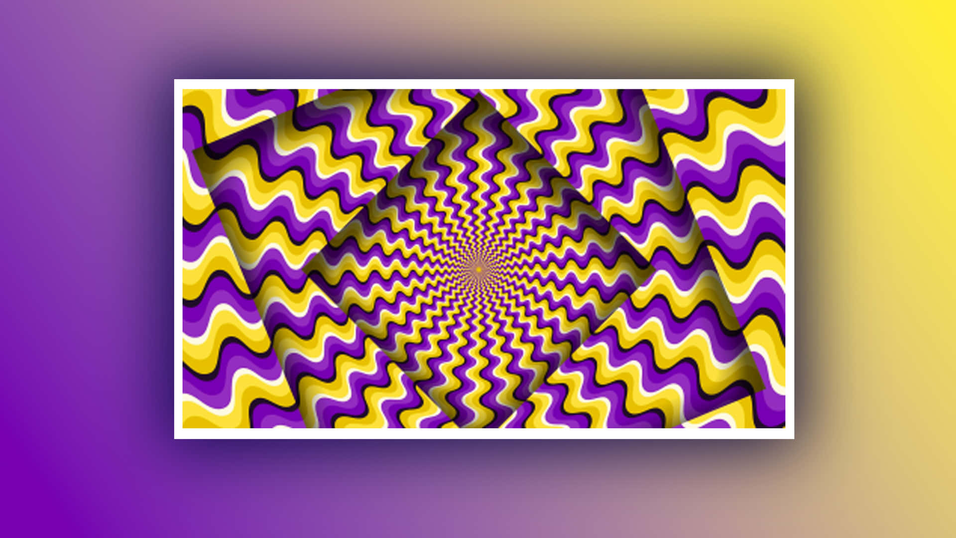Download A Purple And Yellow Optical Illusion | Wallpapers.com