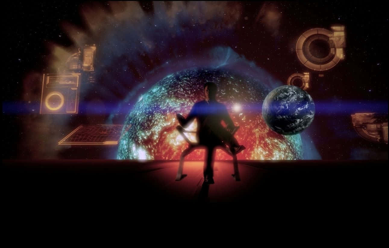 Elhombre Escurridizo, Un Genio Del Misterio En Su Estación Espacial Misteriosa. Fondo de pantalla