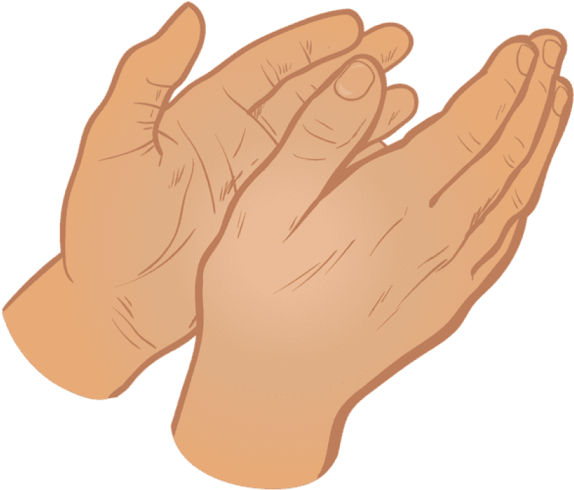 Illustrated Clapping Hands PNG