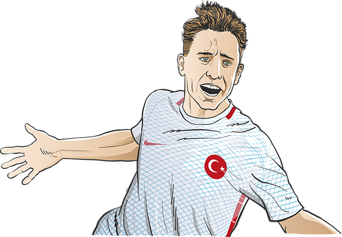 Illustrated Footballerin Turkey Kit PNG