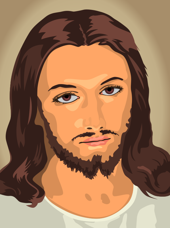 Illustrated Portraitof Jesus Christ PNG