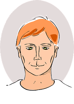 Illustrated Portraitof Manwith Red Hair PNG