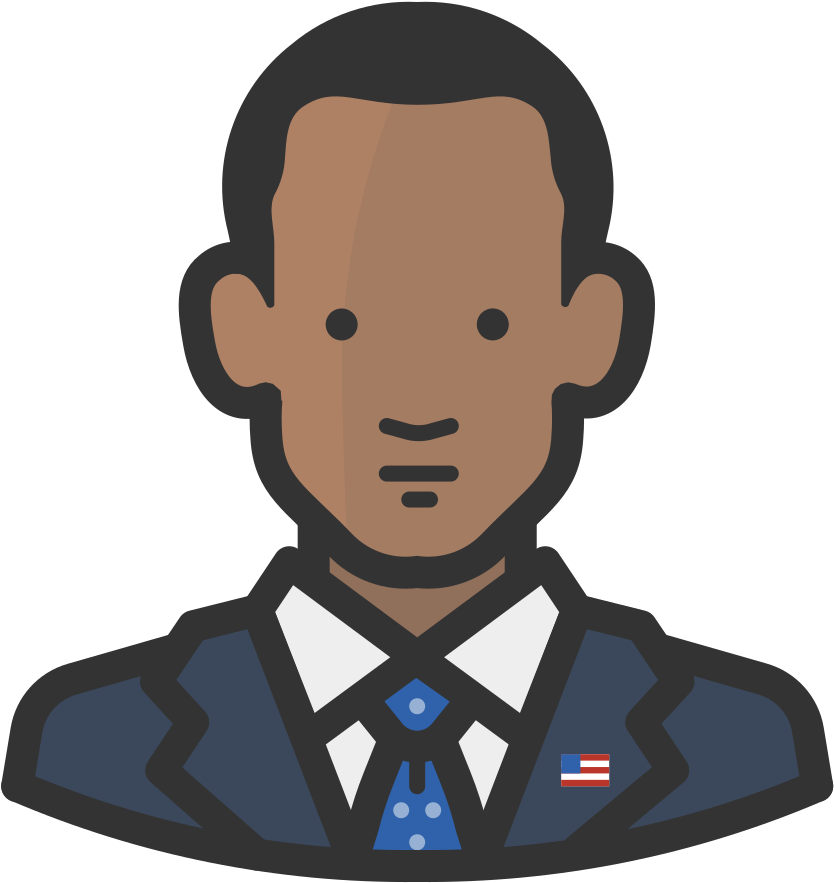 Illustrated Portraitof Political Figure PNG