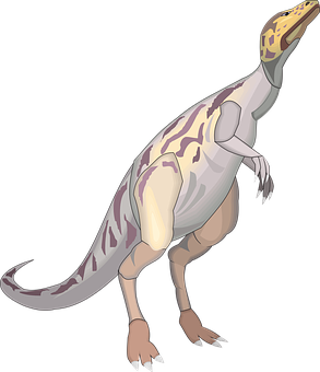Illustrated Theropod Dinosaur PNG