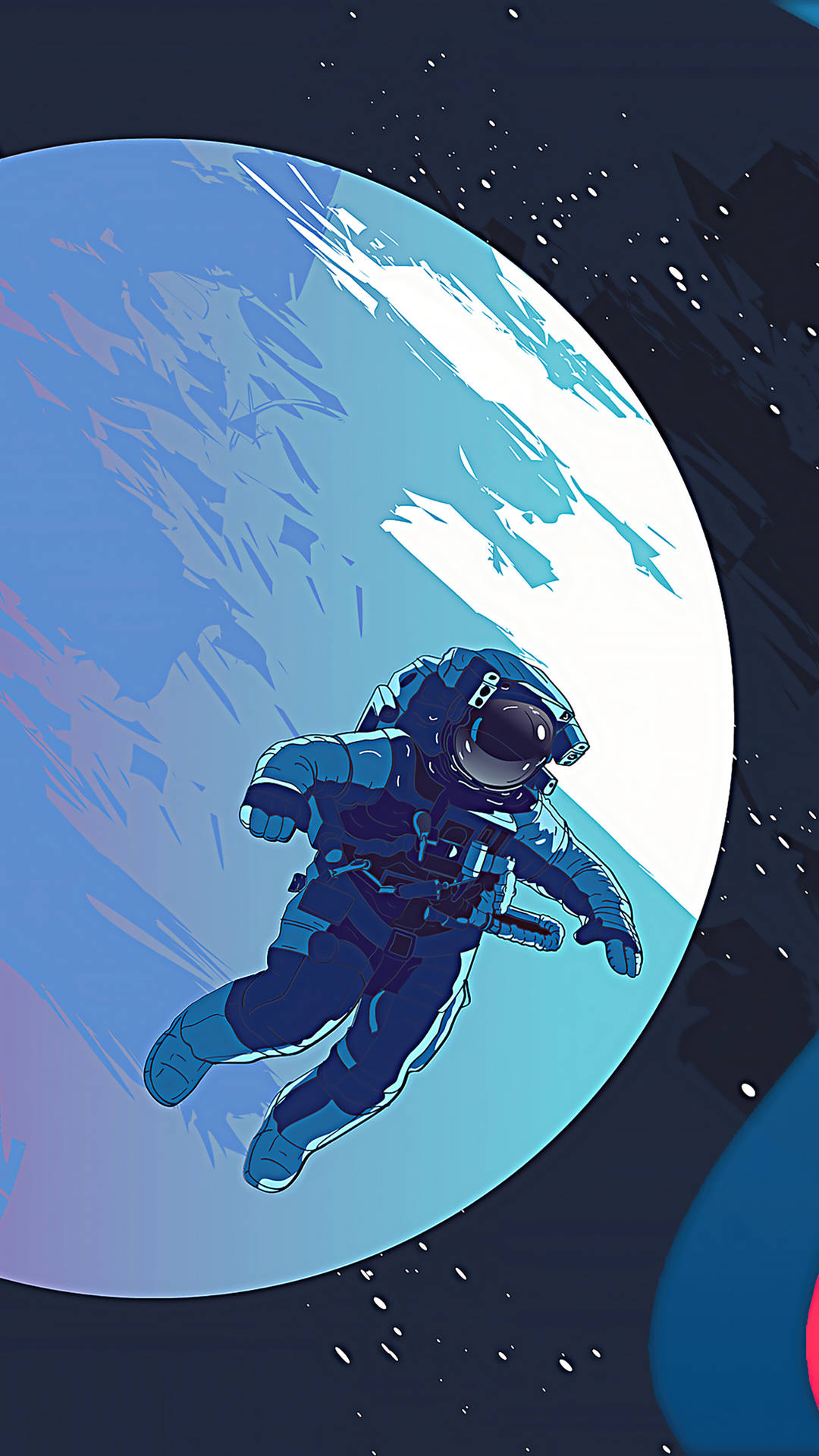 Illustration In Space 4k Phone Wallpaper