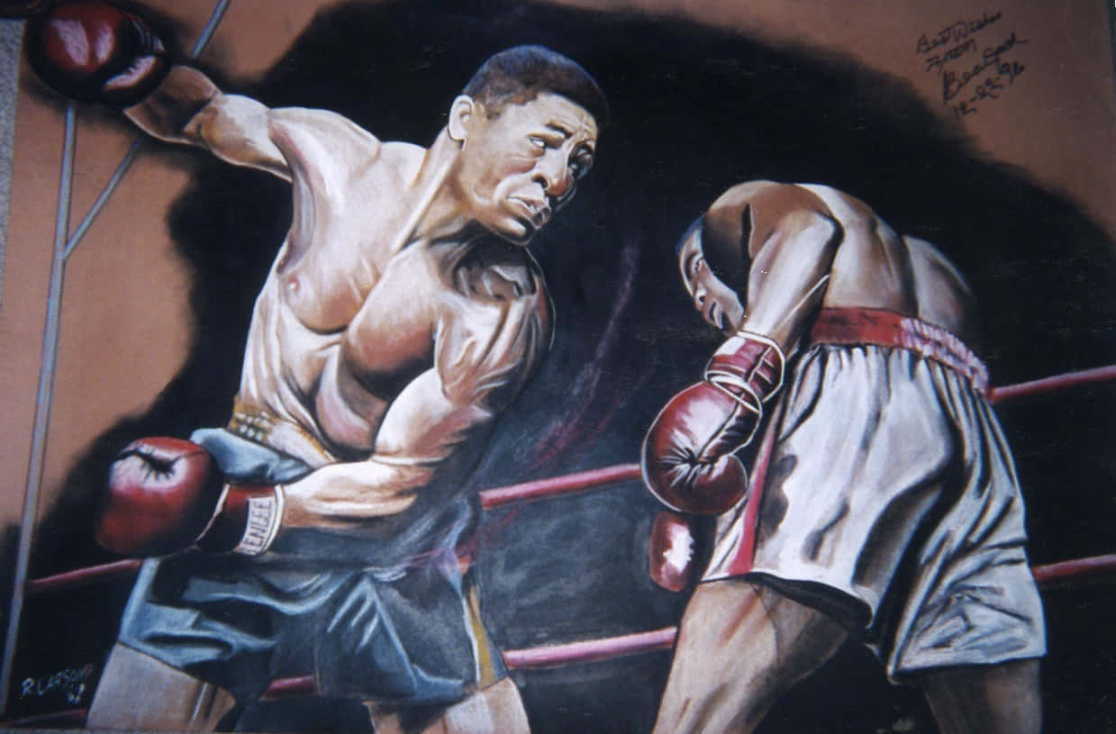 Illustration Of Ike Williams Fight Background